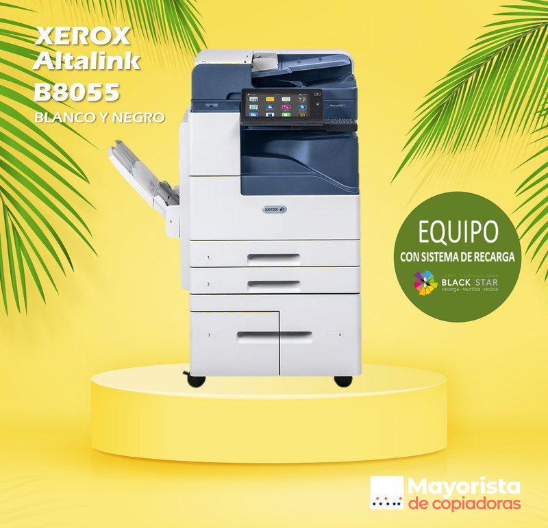 Impresora Multifuncional Blanco y Negro Xerox Altalink B8055 Servicio Certificado