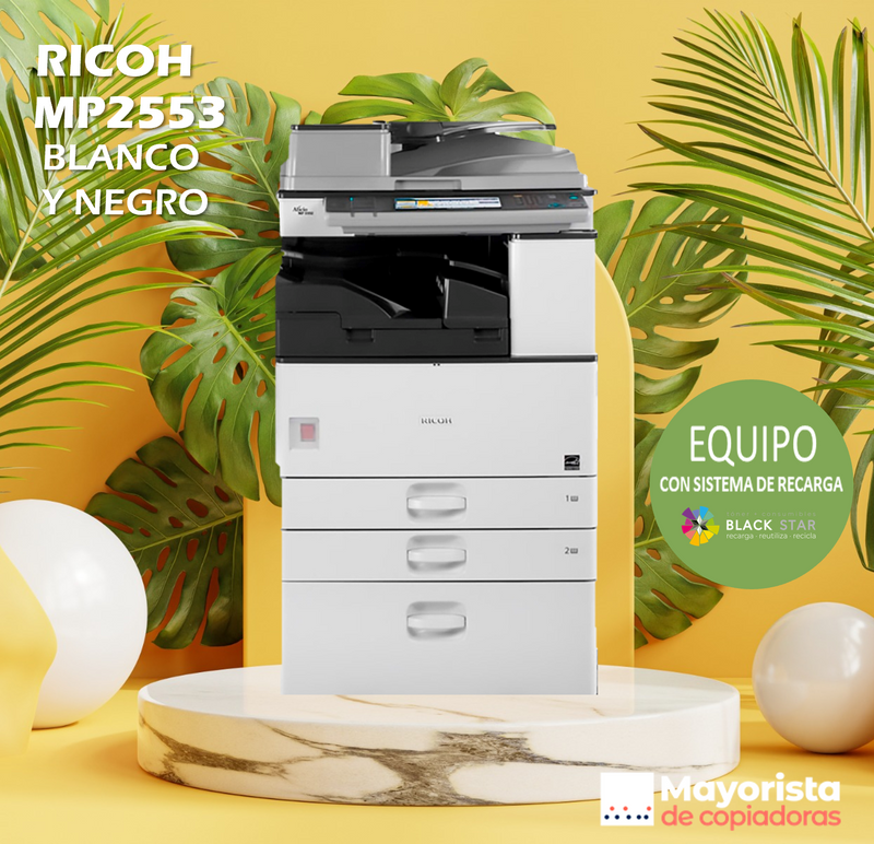 Impresora Multifuncional Blanco y Negro Ricoh MP2553 Servicio Certificado