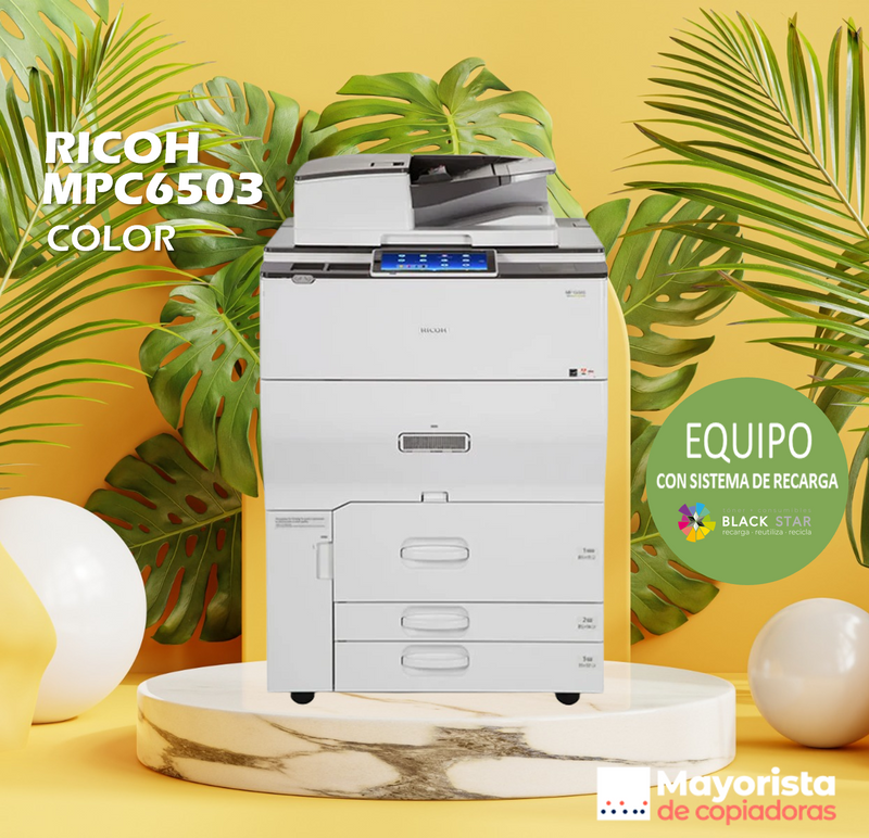 Impresora Multifuncional Color Ricoh MPC6503 Servicio Certificado