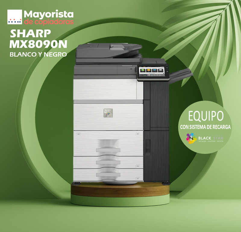 Impresora Láser Blanco y Negro Sharp MX8090N Servicio Certificado