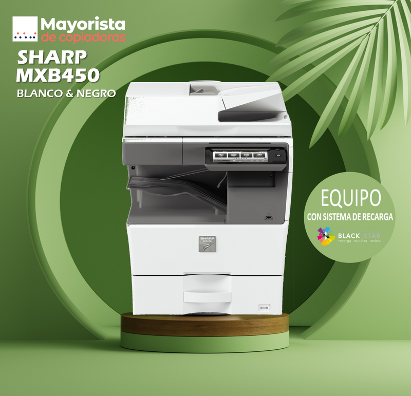 Impresora Multifuncional Blanco y Negro Sharp MXB450 Servicio Certificado