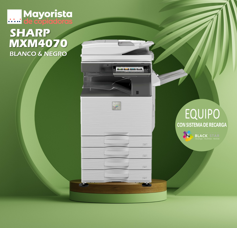 Impresora Láser Blanco y Negro Sharp MXM4070 Servicio Certificado