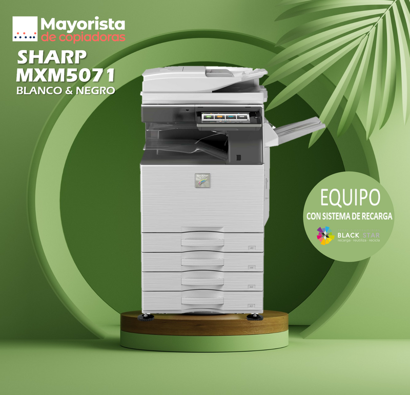 Impresora Láser Blanco y Negro Sharp MXM5071 Servicio Certificado