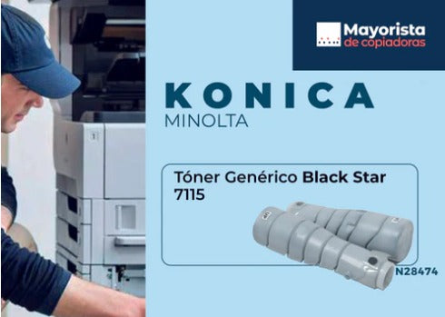 Cartucho de Tóner Negro Compatible Konica-Minolta DI 7115, 4021029701