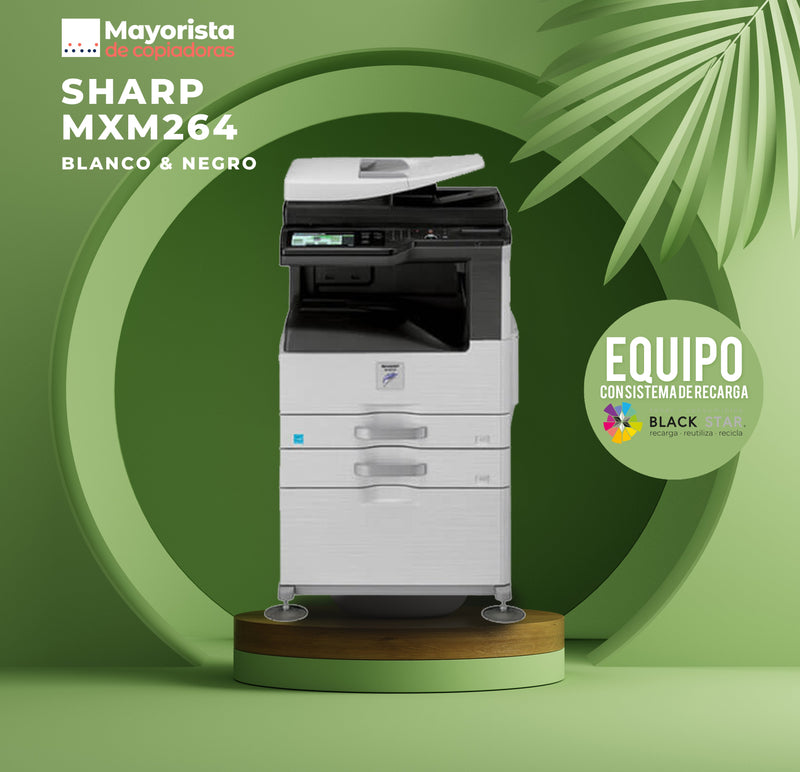Impresora Láser Blanco y Negro Sharp MXM264N Servicio Certificado