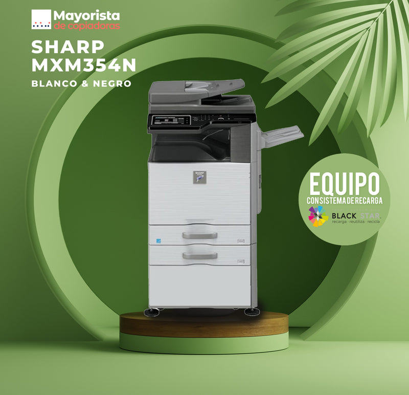 Impresora Láser Blanco y Negro Sharp MXM354N Servicio Certificado