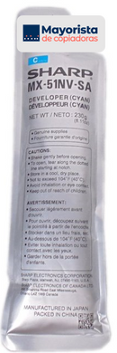 Revelador Sharp Cyan MX4110N, MX4111N, MX4140N, MX4141N, MX5110N N/P: MX51NVSA