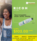 Cartucho de Tóner Ricoh Negro Compatible AF220, AF270, AP2700, Type 2110D