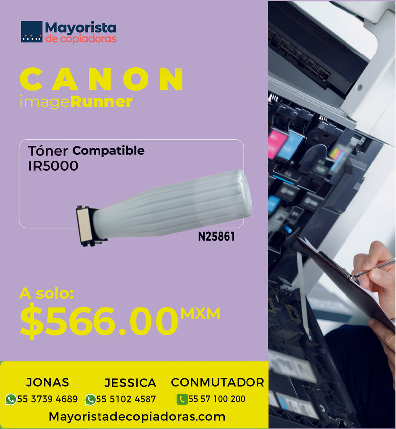 Cartucho de Tóner Canon Negro Compatible IR5000 /  4234A003