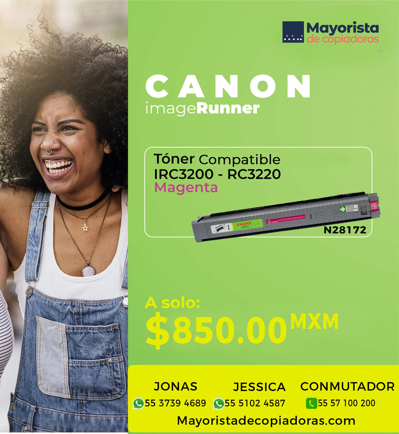 Cartucho de Tóner Canon Magenta Compatible IRC 3200, GPR-11, 7629A001