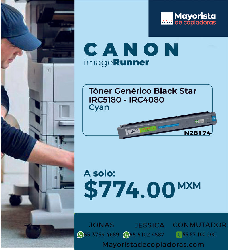 Cartucho de Tóner Canon Cyan Compatible IRC5180, IRC4080
