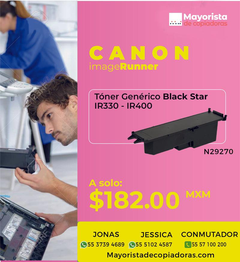 Cartucho de Tóner Canon Compatible IR330, IR335, IR400, Black Star
