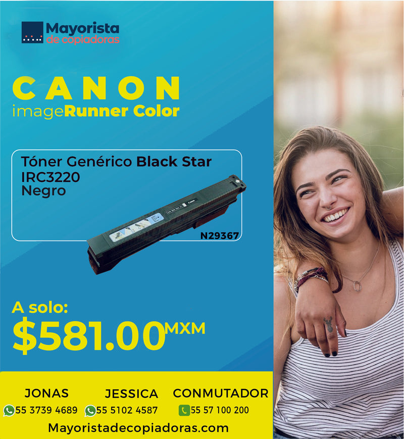 Cartucho de Tóner Canon Negro Compatible IRC3220, 7629A001AA, GPR-11