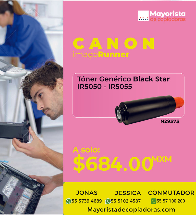 Cartucho de Tóner Canon Negro IR5050 Compatible 1872B003