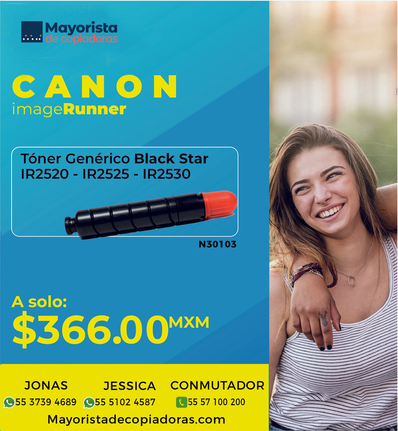 Cartucho de Tóner Canon Negro IR 2520 , 2785B003