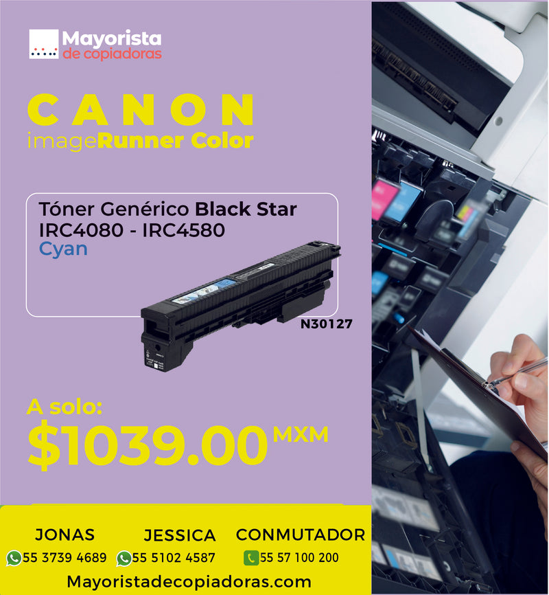 Cartucho de Tóner Canon Compatible Cyan IRC4080, IRC5180, GPR-21 0255B001