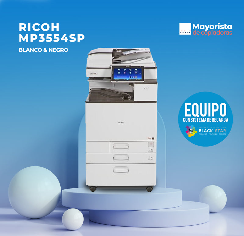 Copiadora e Impresora Digital Ricoh MP 3554 "Seminuevo"