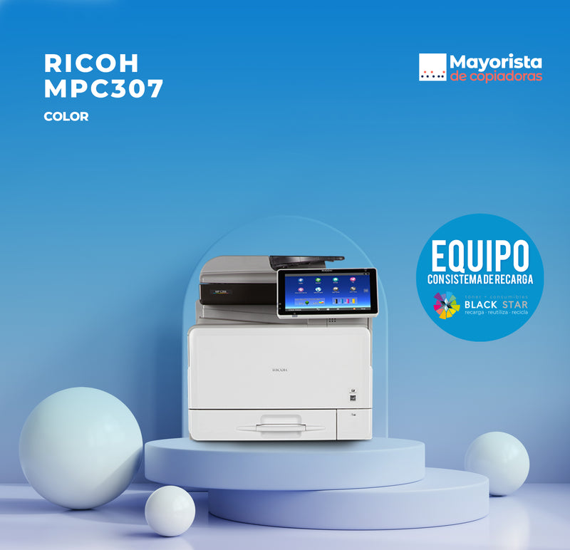 Copiadora e Impresora Digital Ricoh MPC307 Color "Nuevo"